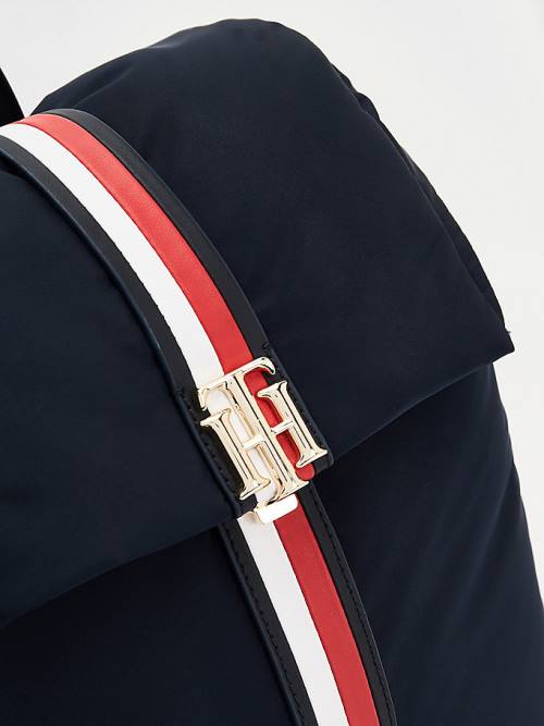 Tommy Hilfiger Monogram Backpack Táska Női Kék | TH643TJL