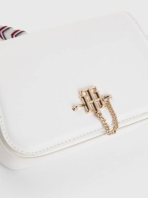 Tommy Hilfiger Monogram Chain Crossover Mini Táska Női Fehér | TH163DOW