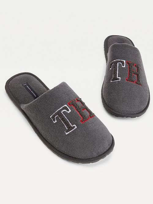 Tommy Hilfiger Monogram Home Papucs Férfi Szürke | TH357YRA