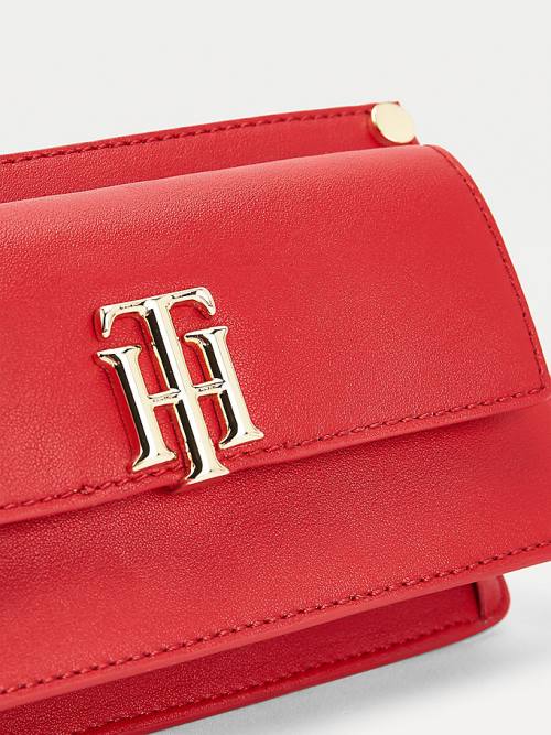 Tommy Hilfiger Monogram Lock Small Crossover Táska Női Piros | TH046NIT