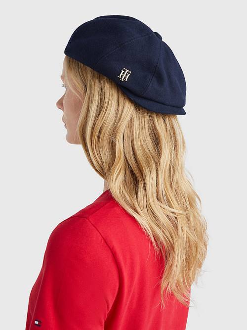 Tommy Hilfiger Monogram Newsboy Cap Kalap Női Kék | TH293VOT