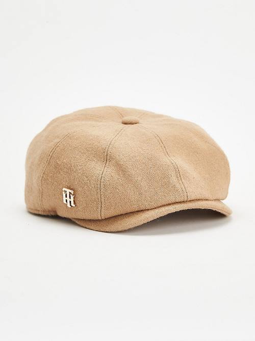 Tommy Hilfiger Monogram Newsboy Cap Kalap Női Bézs | TH641TWU