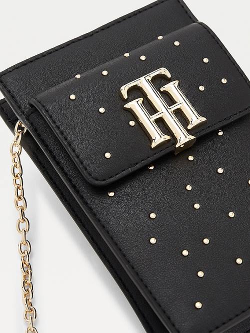 Tommy Hilfiger Monogram Party Phone Pénztárca Női Fekete | TH604VDW