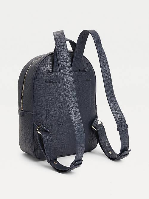 Tommy Hilfiger Monogram Plaque Backpack Táska Női Kék | TH370PRI