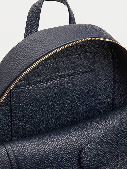 Tommy Hilfiger Monogram Plaque Backpack Táska Női Kék | TH370PRI