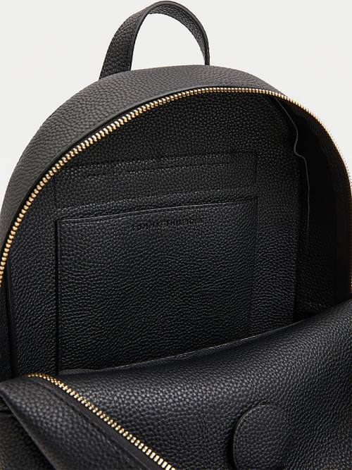 Tommy Hilfiger Monogram Plaque Backpack Táska Női Fekete | TH821TEQ