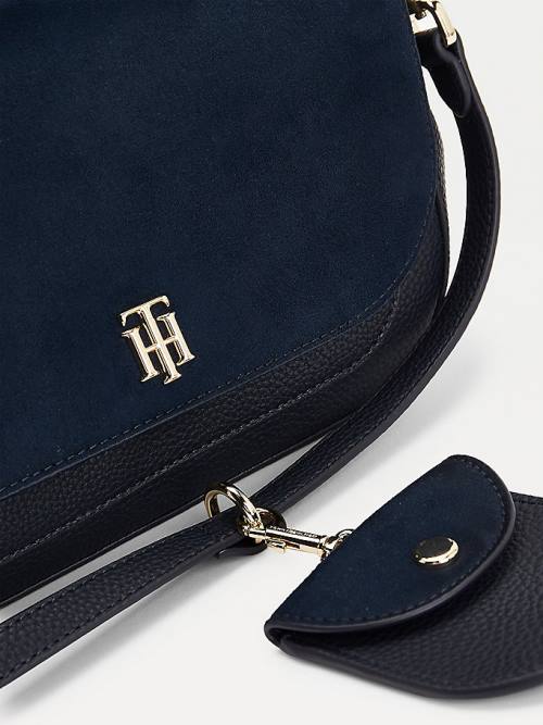 Tommy Hilfiger Monogram Plaque Crossover Táska Női Kék | TH204MRL