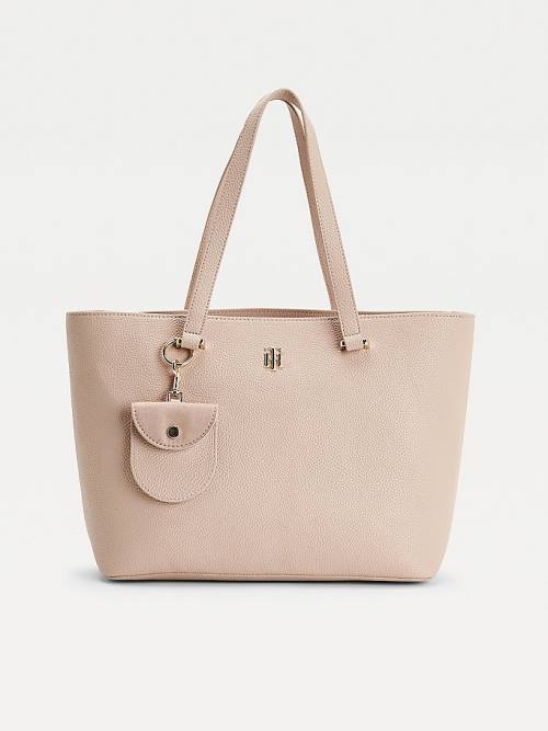 Tommy Hilfiger Monogram Plaque Tote Táska Női Khaki | TH570OSC