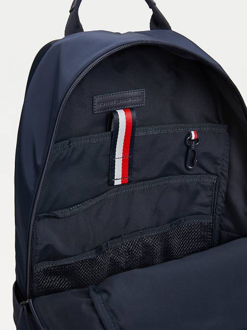 Tommy Hilfiger Monogram Print Backpack Táska Férfi Kék | TH863KIR