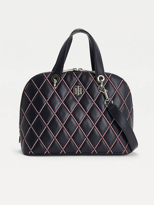 Tommy Hilfiger Monogram Quilted Crossover Táska Női Kék | TH649GLF