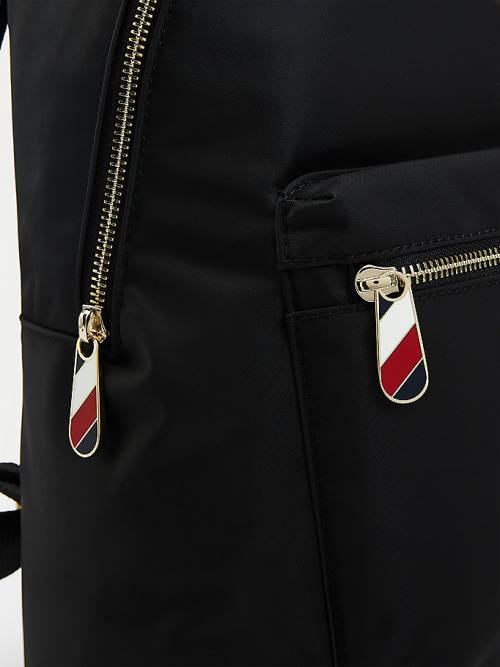 Tommy Hilfiger Monogram Recycled Backpack Táska Női Fekete | TH439UJE