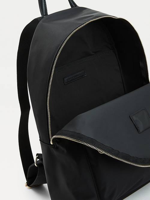 Tommy Hilfiger Monogram Recycled Backpack Táska Női Fekete | TH439UJE