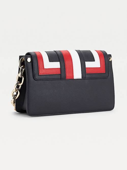 Tommy Hilfiger Monoram Lock Colour-Blocked Crossover Táska Női Piros | TH297KSH