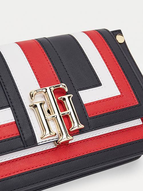 Tommy Hilfiger Monoram Lock Colour-Blocked Crossover Táska Női Piros | TH297KSH