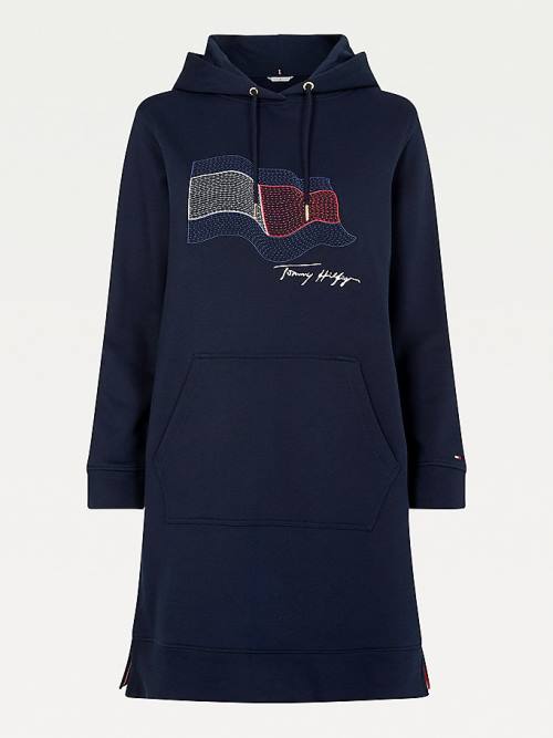 Tommy Hilfiger Motion Flag Ruha Női Kék | TH502LVJ