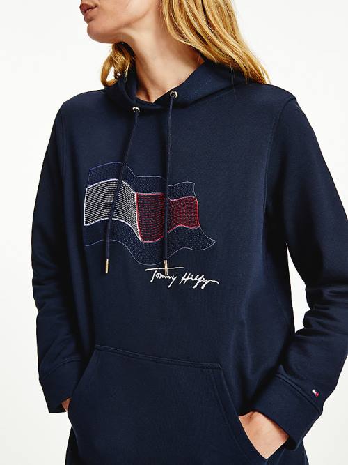 Tommy Hilfiger Motion Flag Ruha Női Kék | TH502LVJ