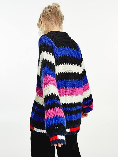 Tommy Hilfiger Multicolour Knit Jumper Pulóverek Női Lila | TH501XAH