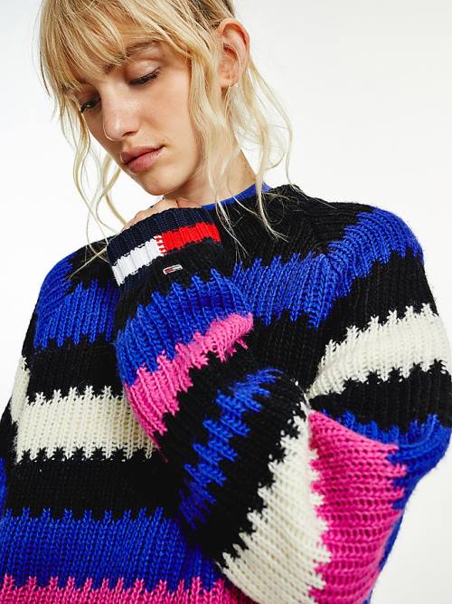 Tommy Hilfiger Multicolour Knit Jumper Pulóverek Női Lila | TH501XAH