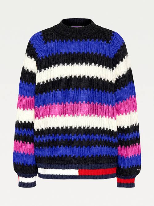 Tommy Hilfiger Multicolour Knit Jumper Pulóverek Női Lila | TH501XAH