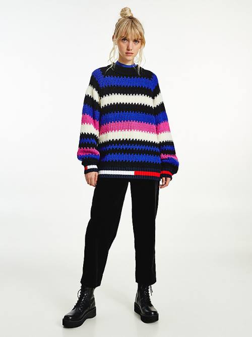 Tommy Hilfiger Multicolour Knit Jumper Pulóverek Női Lila | TH501XAH