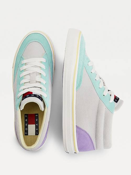 Tommy Hilfiger Multicolour Velúr Skate Tornacipő Női Szürke | TH561OJC