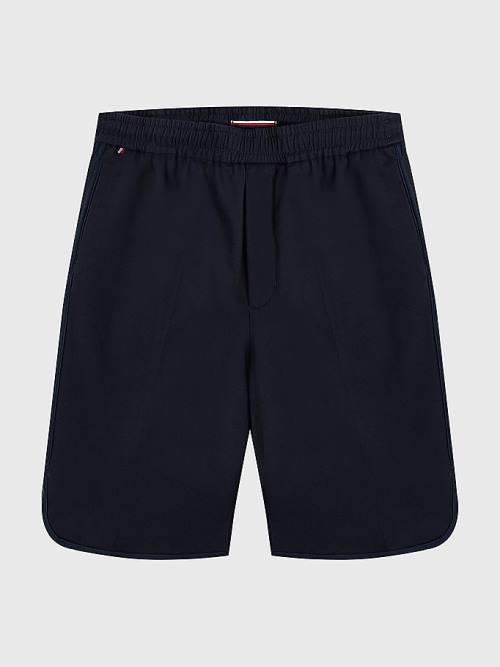 Tommy Hilfiger Murray Széles Cipő Fit Twill Rövidnadrág Férfi Kék | TH274SRE