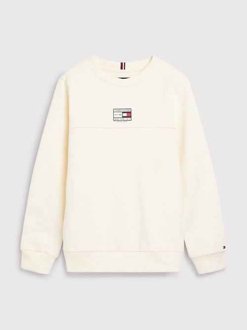 Tommy Hilfiger Natural Earth Dye Pulóver Fiú Fehér | TH612FDL