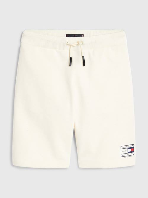 Tommy Hilfiger Natural Earth Dye Sweat Shorts Nadrág Fiú Fehér | TH170TXS