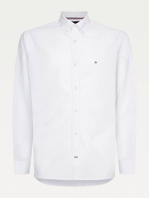 Tommy Hilfiger Natural Soft Poplin Regular Fit Ingek Férfi Fehér | TH598PIN