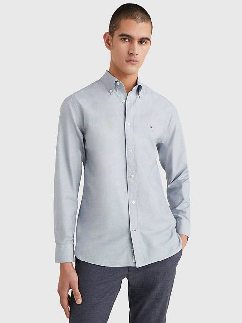 Tommy Hilfiger Natural Soft Poplin Regular Fit Ingek Férfi Kék | TH908ISW