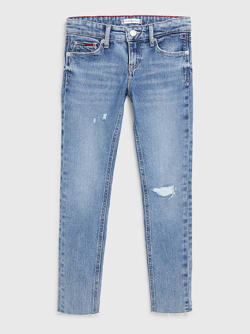 Tommy Hilfiger Nora Distressed Farmer Lány Denim | TH123EPC