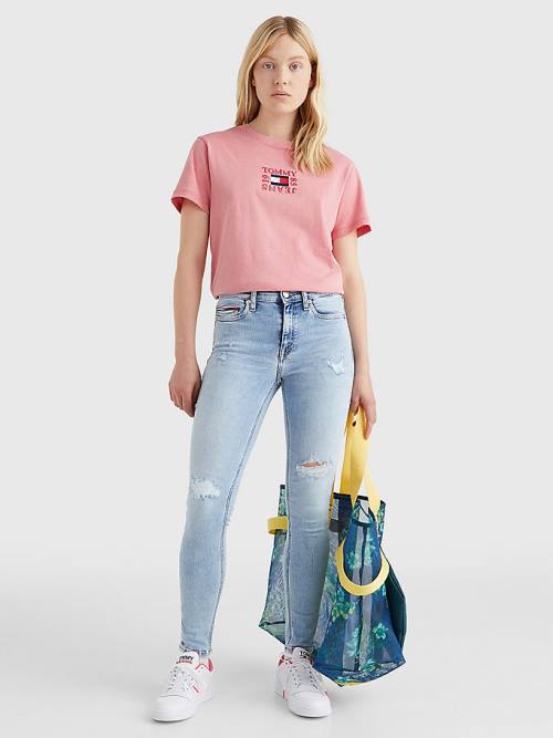 Tommy Hilfiger Nora Mid Rise Skinny Ankle Farmer Női Denim | TH632ZTR