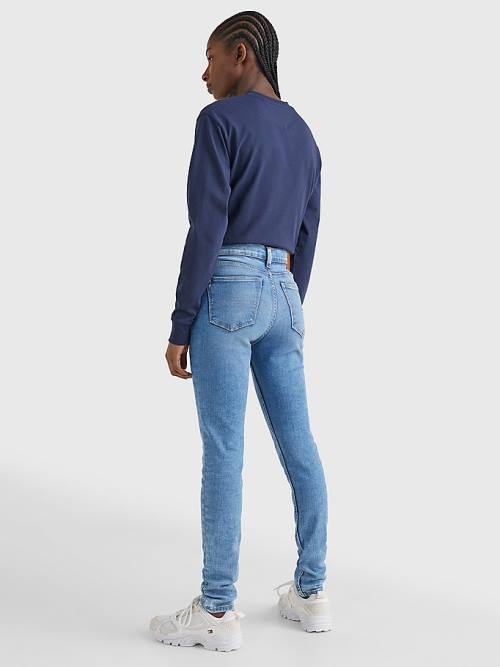 Tommy Hilfiger Nora Mid Rise Skinny Faded Farmer Női Denim | TH346HZS