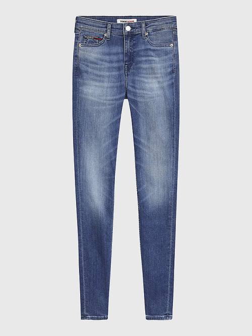 Tommy Hilfiger Nora Mid Rise Skinny Faded Farmer Női Denim | TH964OPC