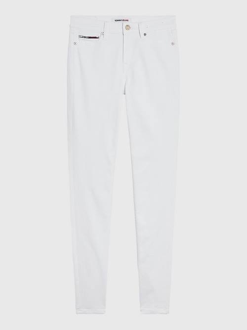 Tommy Hilfiger Nora Mid Rise Skinny White Farmer Női Denim | TH952IMG