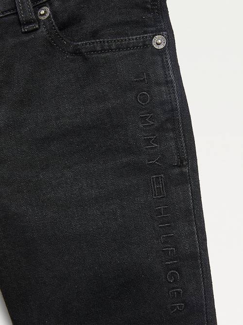 Tommy Hilfiger Nora Skinny Faded Black Farmer Lány Denim | TH398POJ