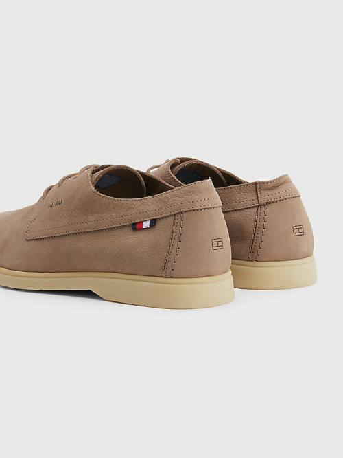 Tommy Hilfiger Nubuck Csipke-Up Alkalmi Cipő Férfi Khaki | TH108EMX