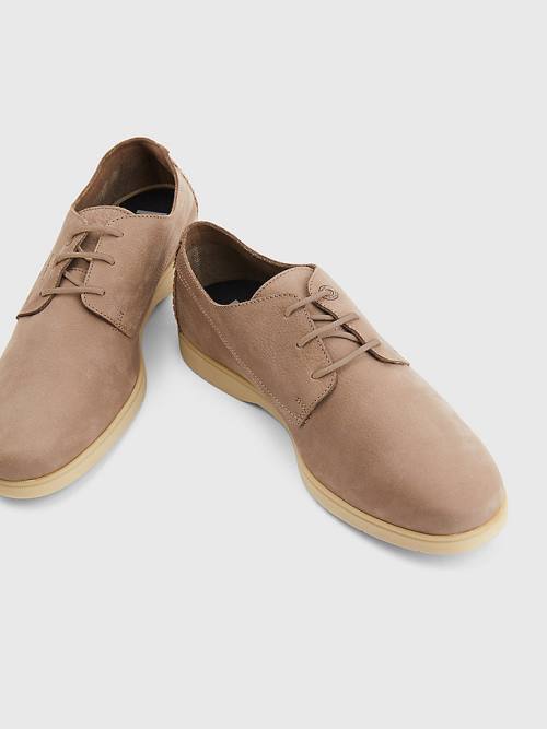 Tommy Hilfiger Nubuck Csipke-Up Alkalmi Cipő Férfi Khaki | TH108EMX