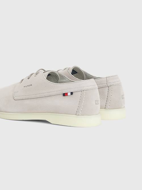 Tommy Hilfiger Nubuck Csipke-Up Alkalmi Cipő Férfi Szürke | TH879YCU