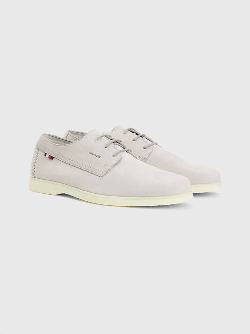 Tommy Hilfiger Nubuck Csipke-Up Alkalmi Cipő Férfi Szürke | TH879YCU