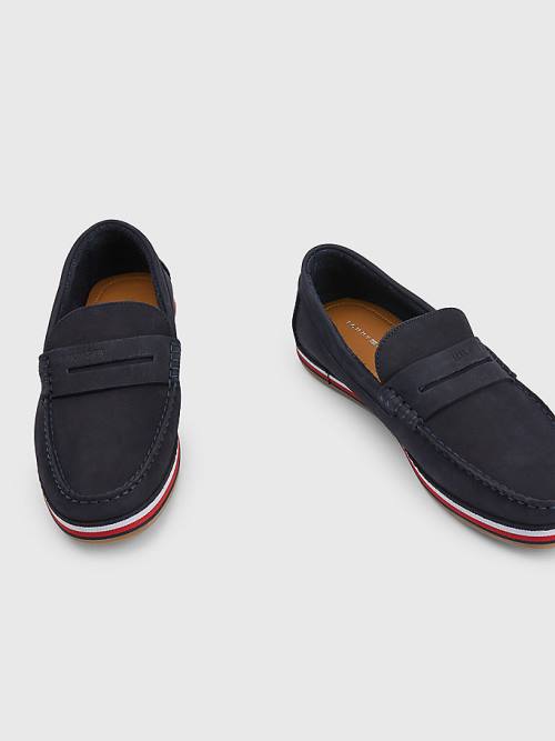 Tommy Hilfiger Nubuck Moccasins Alkalmi Cipő Férfi Kék | TH782CIB