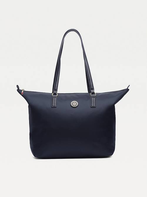 Tommy Hilfiger Nylon Blend Tote Táska Női Kék | TH576JKV