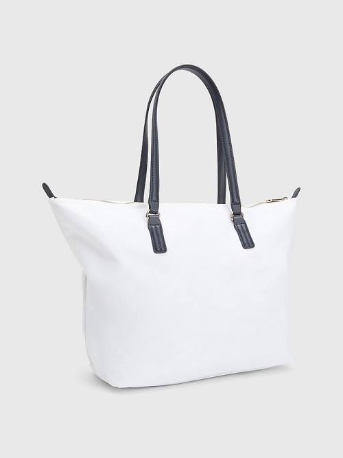 Tommy Hilfiger Nylon Signature Tote Táska Női Fehér | TH018RDF