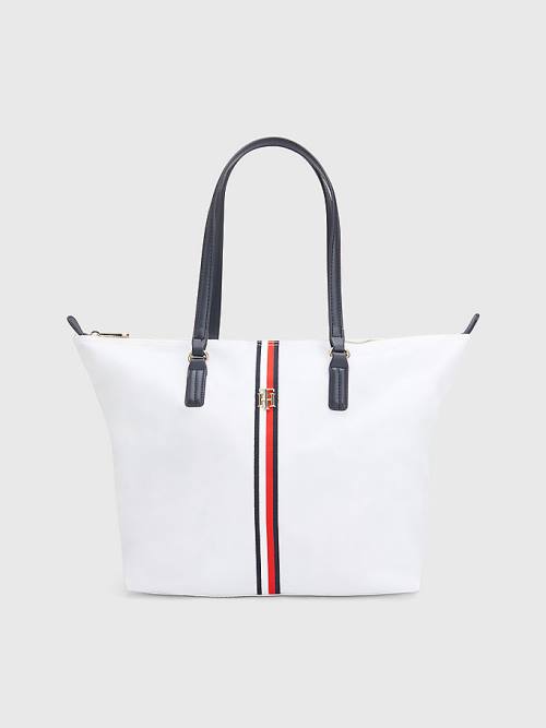 Tommy Hilfiger Nylon Signature Tote Táska Női Fehér | TH018RDF