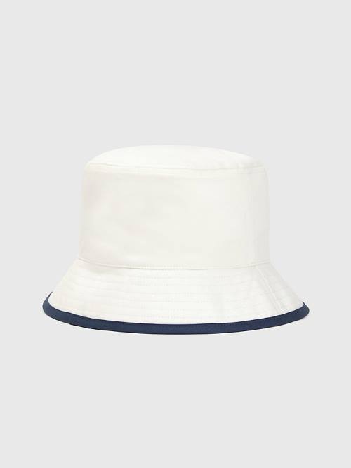 Tommy Hilfiger Organic Pamut Bucket Kalap Női Fehér | TH974BYZ