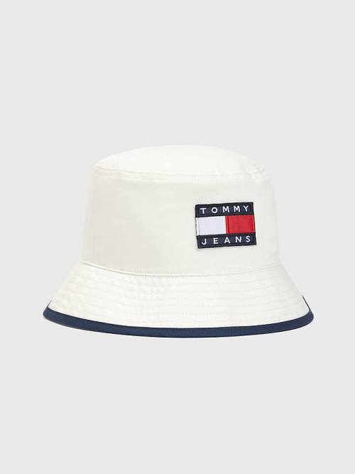 Tommy Hilfiger Organic Pamut Bucket Kalap Női Fehér | TH974BYZ