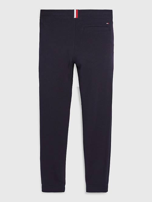 Tommy Hilfiger Organic Pamut Cuffed Joggers Nadrág Fiú Kék | TH647IJT