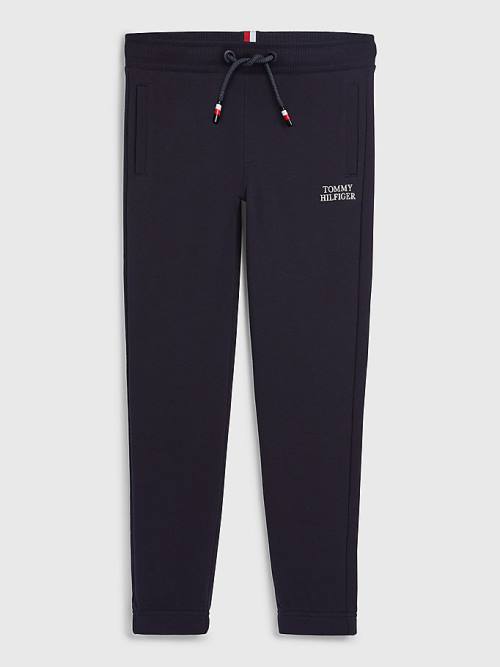 Tommy Hilfiger Organic Pamut Cuffed Joggers Nadrág Fiú Kék | TH647IJT