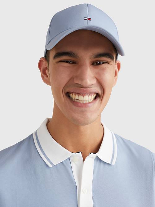 Tommy Hilfiger Organic Pamut Flag Embroidery Cap Kalap Férfi Kék | TH439UKX