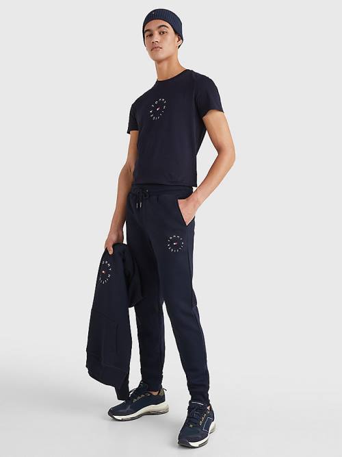 Tommy Hilfiger Organic Pamut Flex Fleece Joggers Nadrág Férfi Kék | TH579ICX